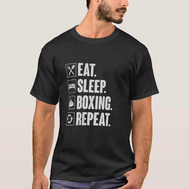 Upprepa viloläge - roligt Retro Man Boxing G T Shirt (Framsida)