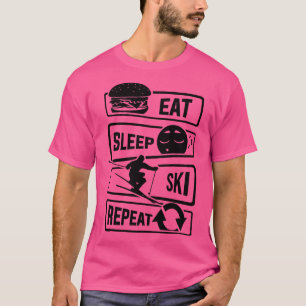 Upprepa viloläge Skiing-vinter T Shirt