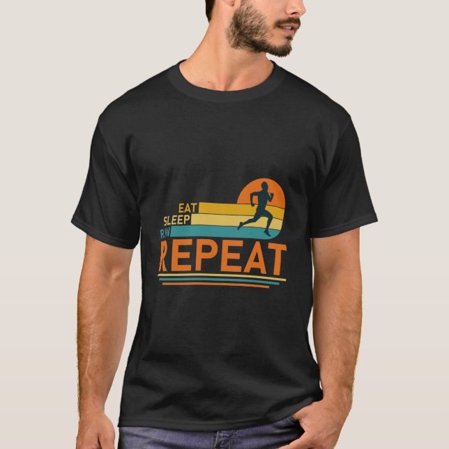 Upprepa viloläge Springa - Marathon Running, Sprin T Shirt (Framsida)