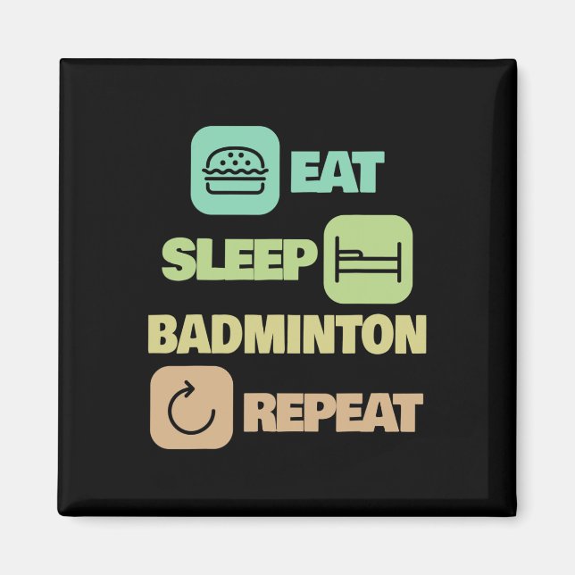 Upprepa viloläget - Badminton Player 1 Magnet (Framsidan)