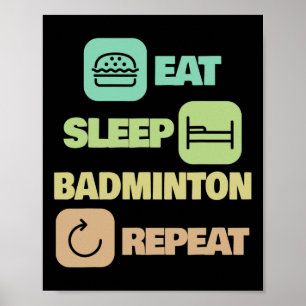 Upprepa viloläget - Badminton Player 1 Poster