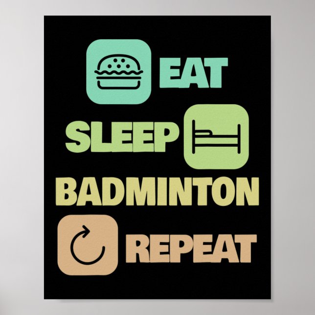 Upprepa viloläget - Badminton Player 1 Poster (Framsidan)