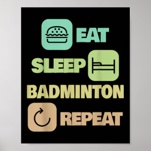 Upprepa viloläget - Badminton Player Poster