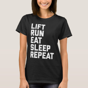 Upprepa viloläget för Fitness Motivation Hiss Spri T Shirt