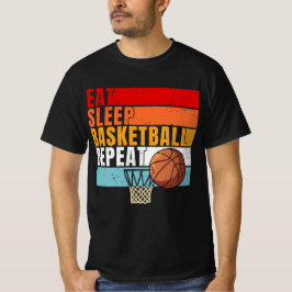 Upprepa viloläget i basketboll för spelare t shirt