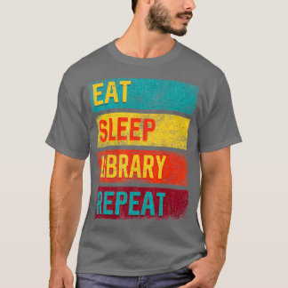 Upprepa viloläget i Bibliotek i bibliotekariefyllt T Shirt