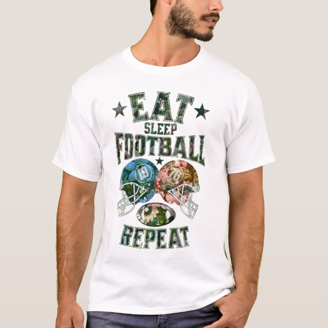 Upprepa viloläget i fotboll t shirt (Framsida)