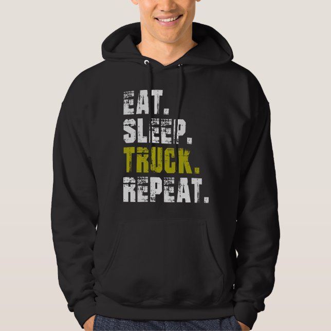 Upprepa viloläget i Lastbil - Lastbil Hoodie (Framsida)
