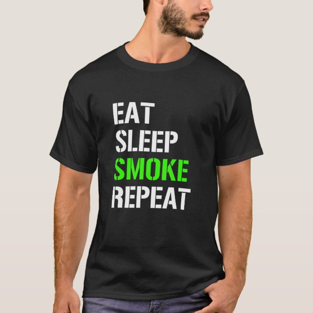 Upprepa viloläget i Ogräs Upprepa viloläget Rökand T Shirt (Framsida)