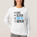 Upprepa viloläget i viloläge t shirt<br><div class="desc">Ät. Sov. Sci-Fi. Upprepa. Lustigt ski-fi-älskare-presentidé för en man, kvinna, tonåringar eller barn som kärlek science fiction, rymden, raketfraktaser och utforskande av universum, och är en scifi-gend eller -nörd. Kärlek science fiction bokar, sci-fi TV-program eller sci-fi-filmer? Om du är en sci-fi fläkt och har en känsla av humor, så är...</div>