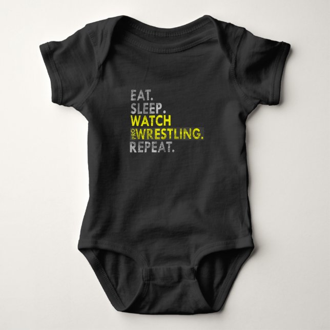 Upprepa viloläget med Eat Ssov Watch Pro Wrestling T Shirt (Framsida)