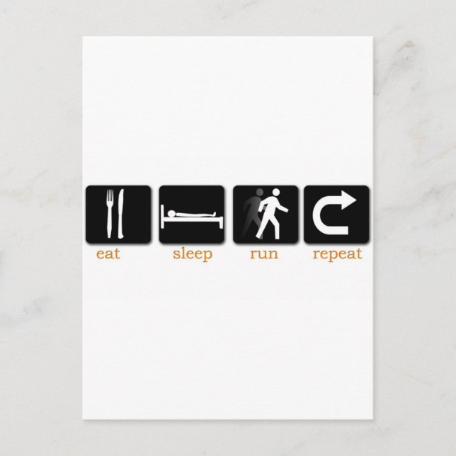 Upprepa viloläget Springa Vykort (Framsida)