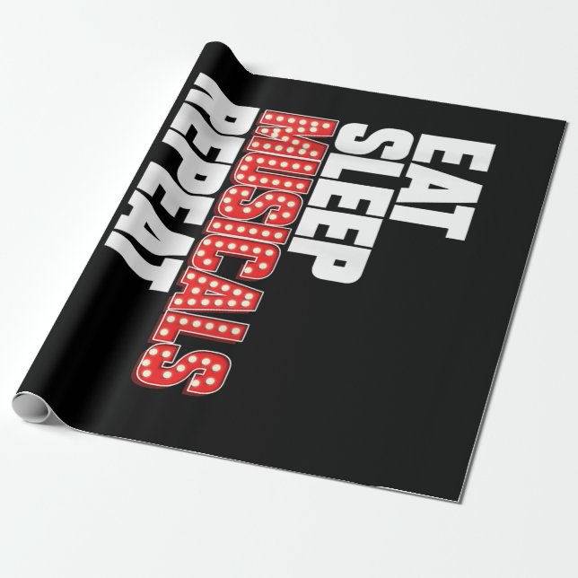 Upprepa vilomusikaler presentpapper (Utrullad)