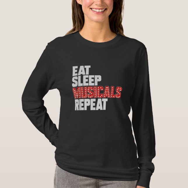 Upprepa vilomusikaler t shirt (Framsida)
