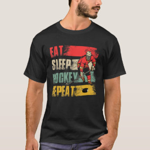 Upprepa vintagen Retro Eat-viloläge T Shirt