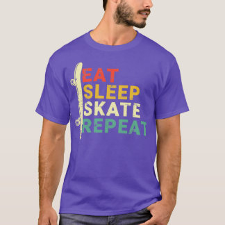 Upprepa Vintagen Retro Skateboard Sk T Shirt