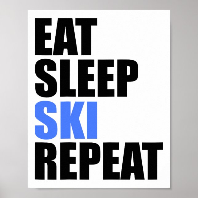 Upprepa vinterbergen Skige Poster (Framsidan)