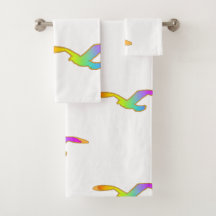 Upprepa vitt fåglar under flygning