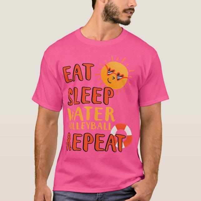 Upprepa volleyball i Vatten i Vatten T Shirt (Framsida)