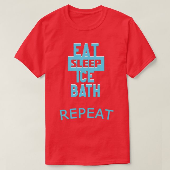 Upprepa Wim Hof Eat Soat Ice Bath T Shirt (Design framsida)