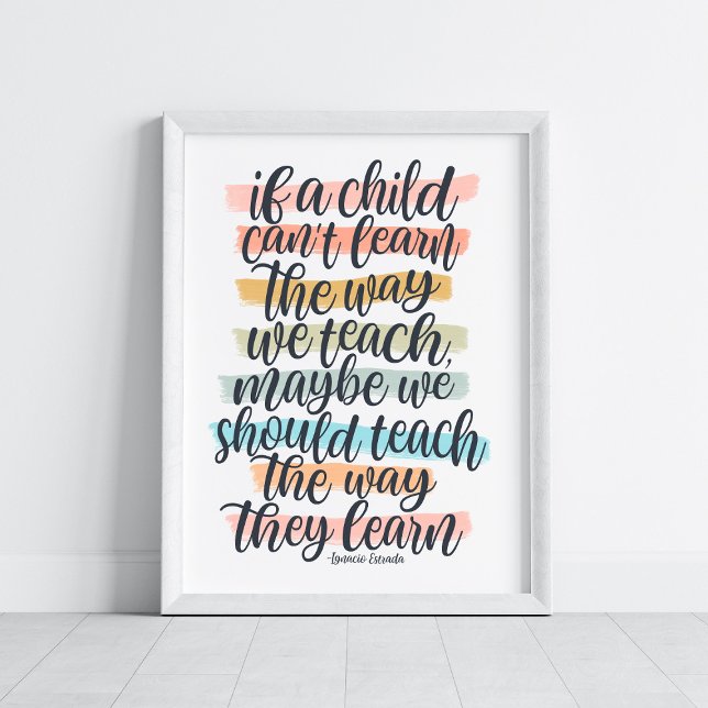 Upprepad bildningskvot Typografi Regbow Rand Poster (Skapare uppladdad)