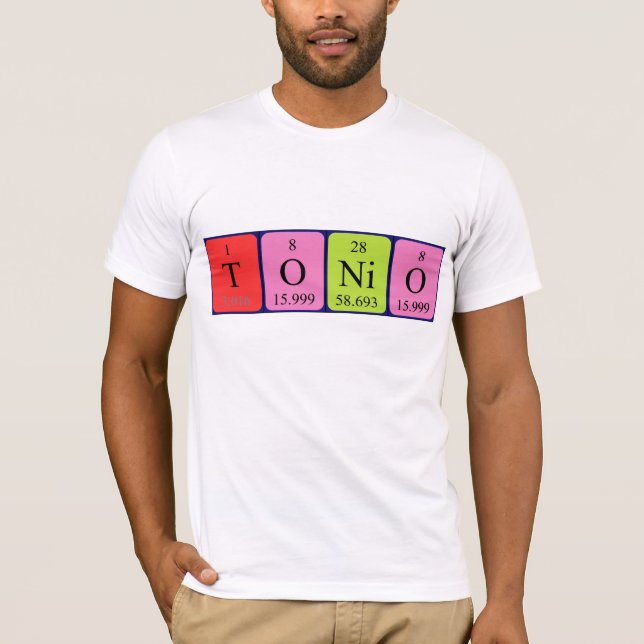 Upprepad bord namn-skjorta tee shirt (Framsida)