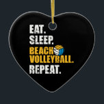 Upprepad dosomgång Beach volleyball Julgransprydnad Keramik<br><div class="desc">Beachvolleyball Volleyball boll volley äter upp stranden Sommar och sporthav utanför fält</div>