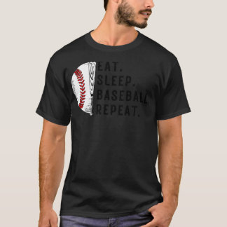 Upprepad eat baseboll i viloläge t shirt