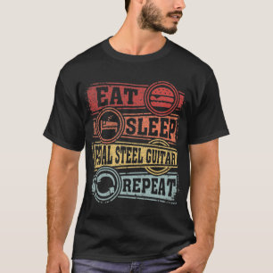Upprepad etering av gitarr av stål i viloläge t shirt