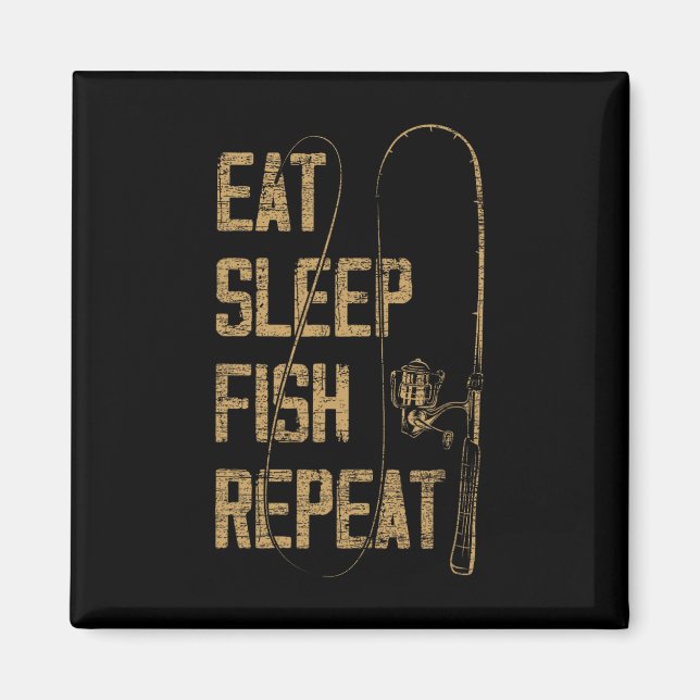 Upprepad fiskfångst vid fiskens sömn Älskare Gift  Magnet (Framsidan)