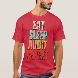 Upprepad funktion för Eat-sömngranskning vid uppre T Shirt