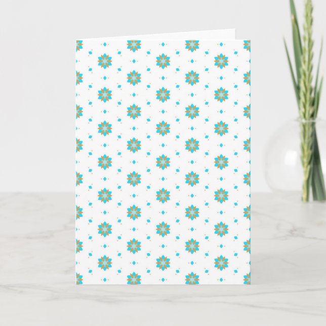 upprepad geometrisk blomster Mönsterdesign  Kort (Framsida)