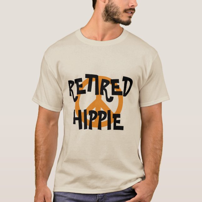 Upprepad hippie, fredssymbol, anpassningsbar-skjor tee shirt (Framsida)