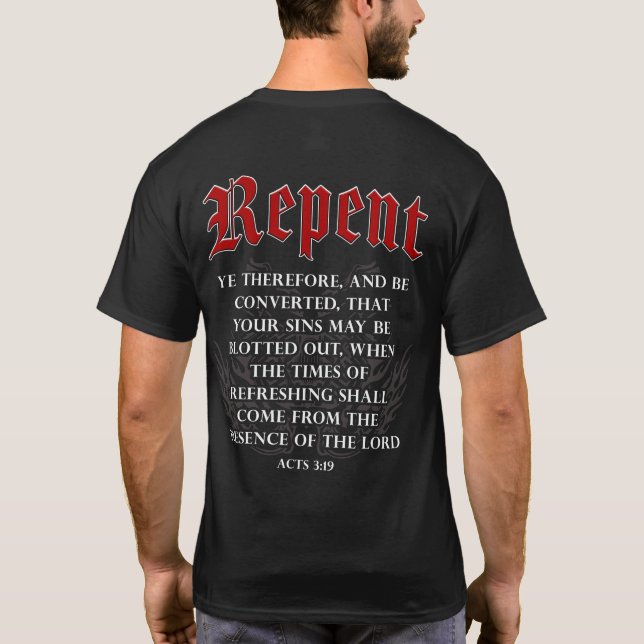 Upprepad inspiration, motorcykel Christian Faith B T Shirt (Baksida)