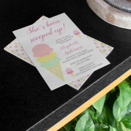 Upprepad iskräm Inbjudningskort för möhippan