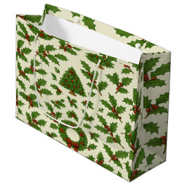 Upprepad jul Mönster Holly och andedräkt