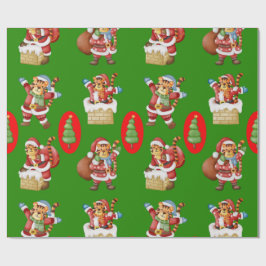 Upprepad jul mönster med tigrar som Sa Presentpapper