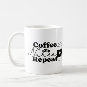 Upprepad kaffesjuksköterska kaffemugg