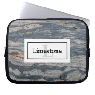 Upprepad kalksten Sten Struktur med Monogram Laptop Fodral