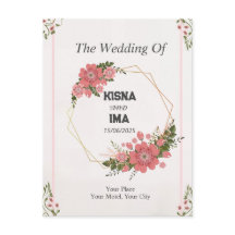 Upprepad kärlek: enkel bröllopsinbjudan