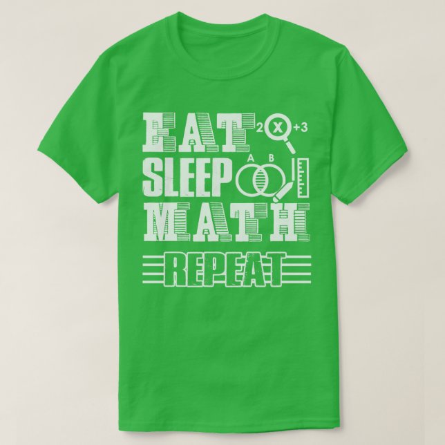 Upprepad matematik för matlagning av matematik t shirt (Design framsida)