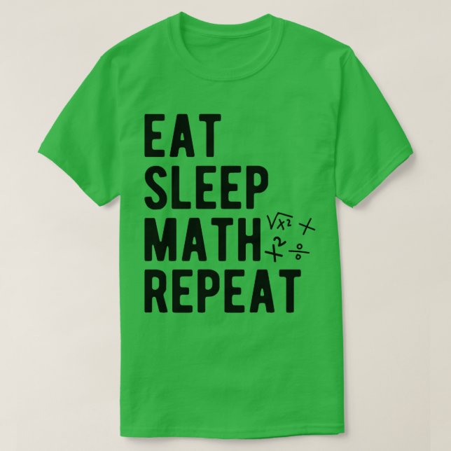 Upprepad matematisk matematisk sömnlöshet t shirt (Design framsida)