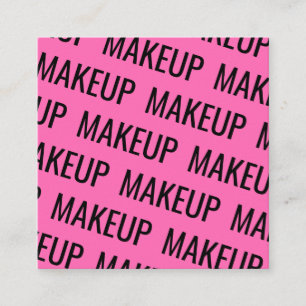 Upprepad mönster-textmakeup med modern ljus rosa fyrkantigt visitkort