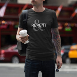 Upprepad och återställ kristen typografi t shirt