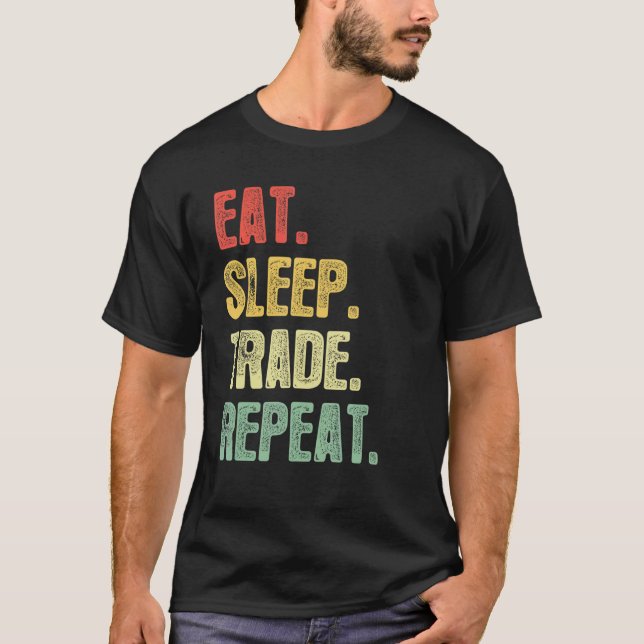 Upprepad offerthandel med moms i viloläge t shirt (Framsida)