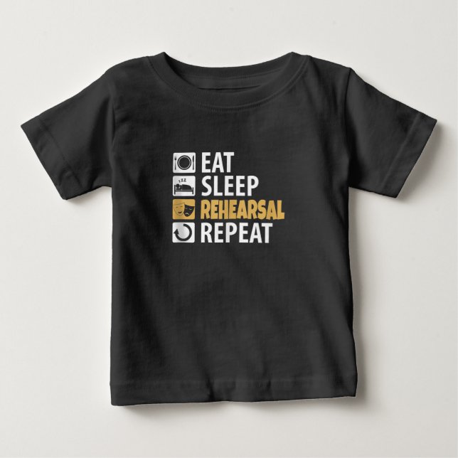 Upprepad omprövning i viloläge - teatercitat som f t shirt (Framsida)