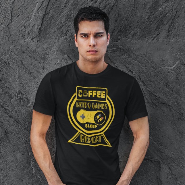Upprepad omställning av kafferotro-sparläge - vide t shirt (Skapare uppladdad)