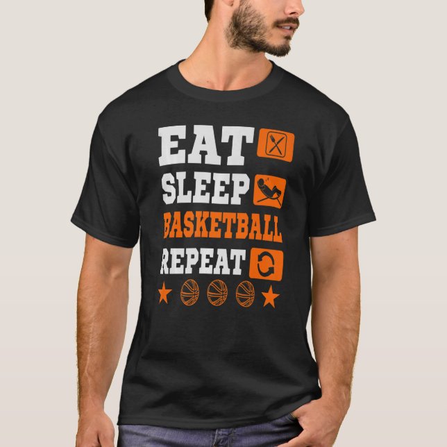 Upprepad premie för sömnbasket t shirt (Framsida)