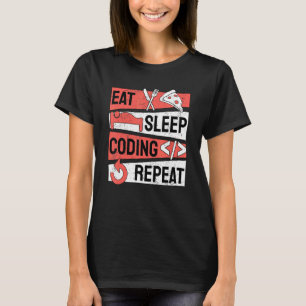 Upprepad programmering av Eat-vilokodning T Shirt