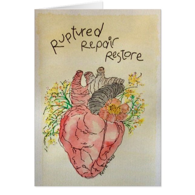 Upprepad reparationsåterställning hälsningskort (Framsidan)